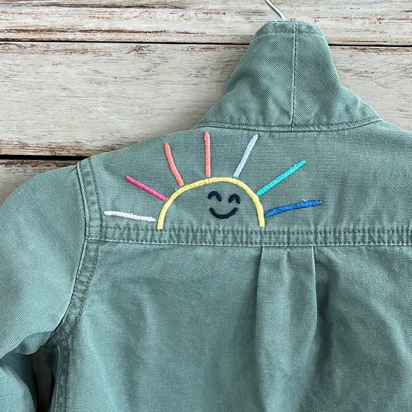 Happy Sage Green Embroidered Jacket Size 2T - Picture 1 of 7